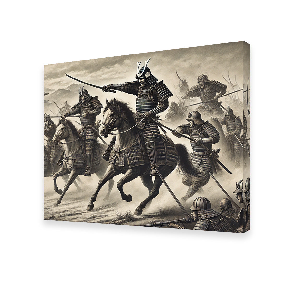 Samurai Battlefield Horses Wall Art