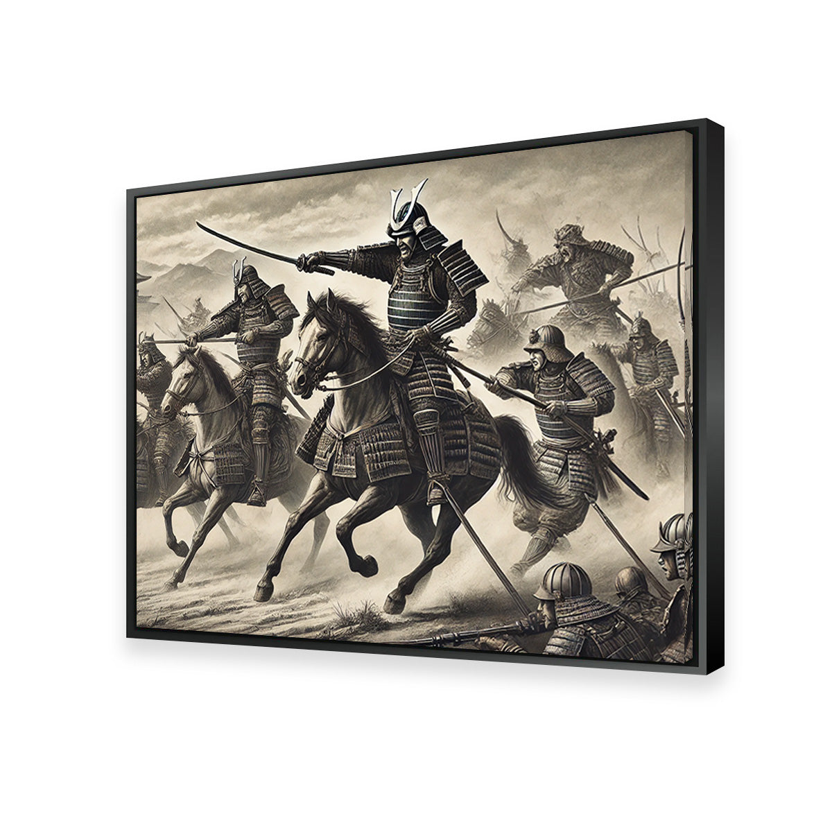 Samurai Battlefield Horses Wall Art