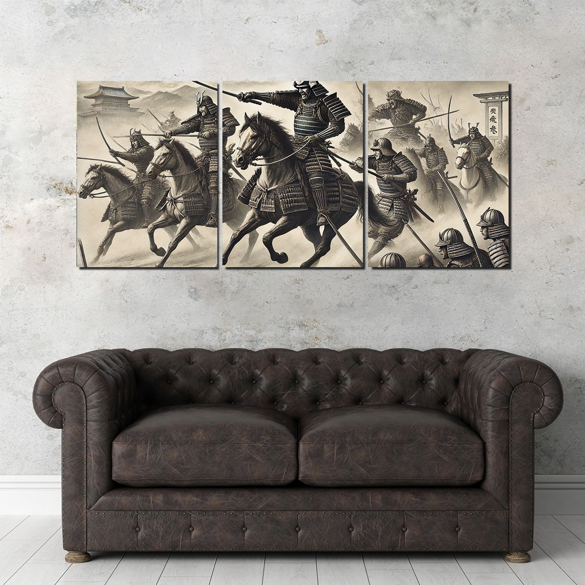 Samurai Battlefield Horses Wall Art