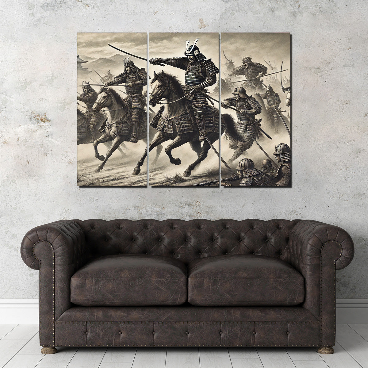 Samurai Battlefield Horses Wall Art
