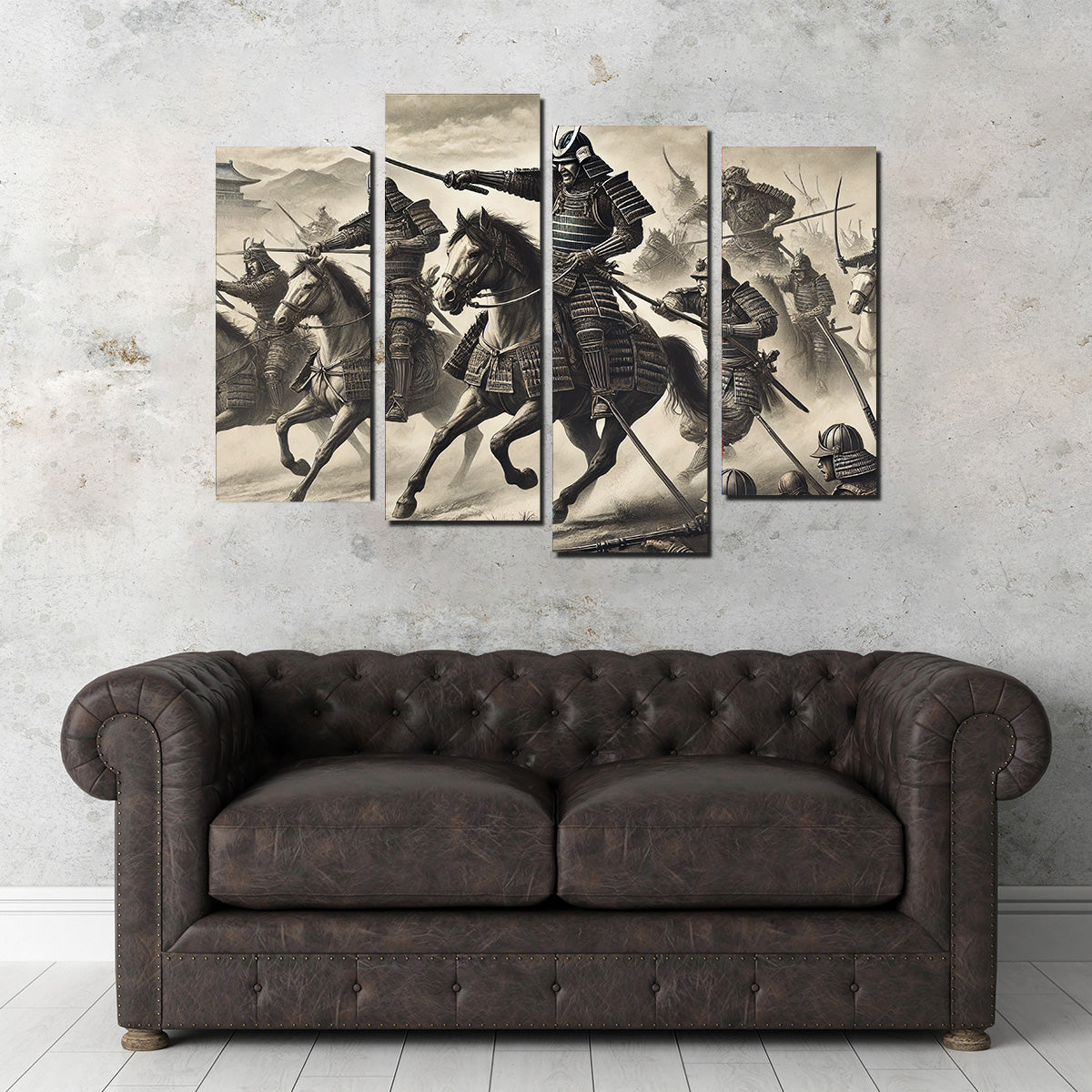 Samurai Battlefield Horses Wall Art