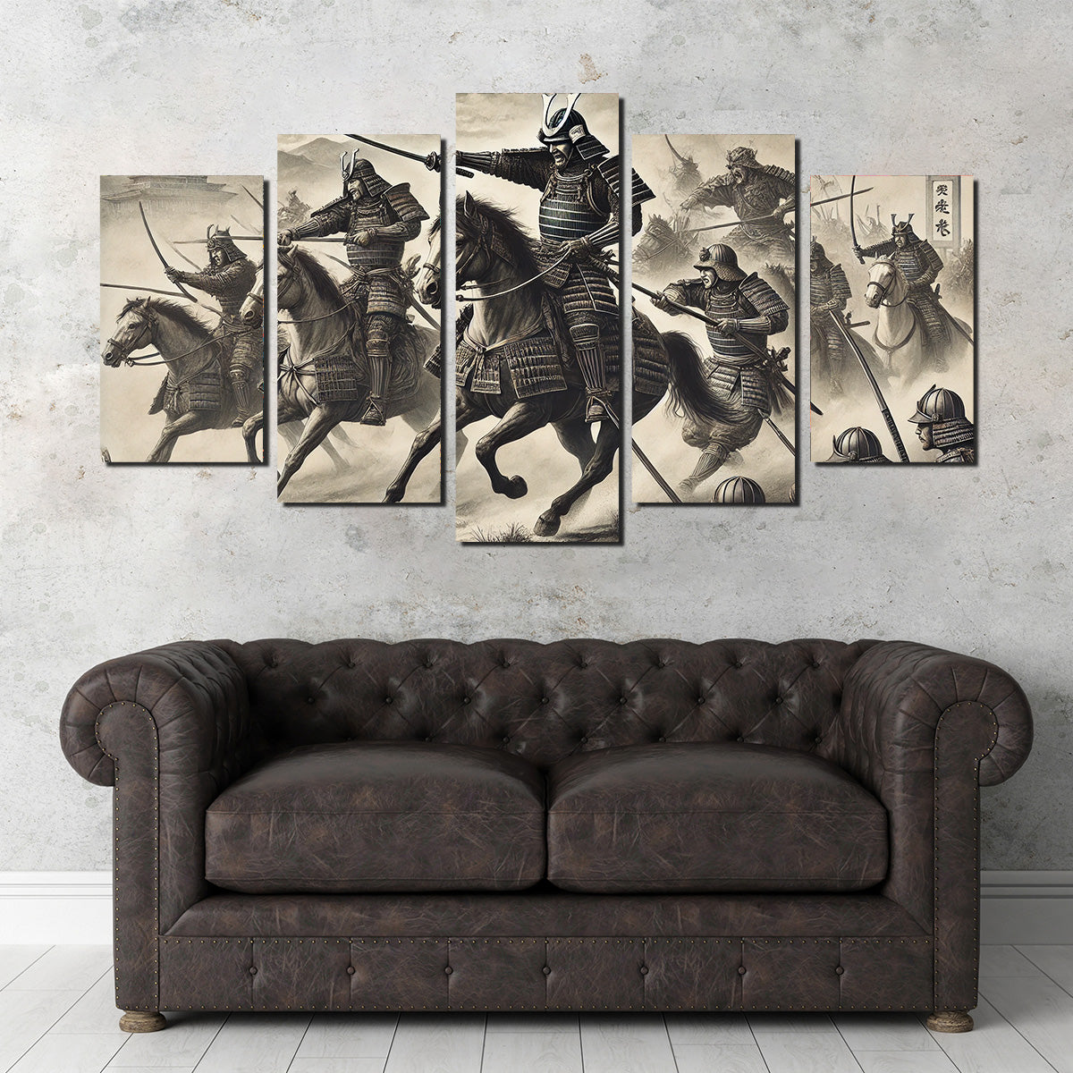 Samurai Battlefield Horses Wall Art