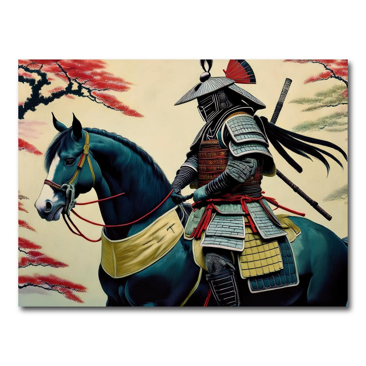 AUTO-MOCKUP WHITE | Samurai Art Horse | 1 Piece | Gallery Wrap Canvas | group=4x3