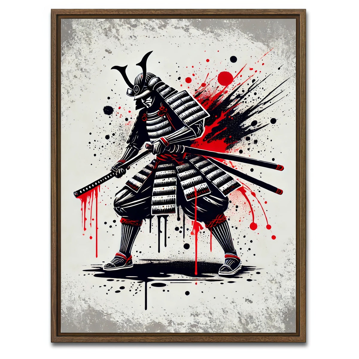 AUTO-MOCKUP WHITE | Samurai Seppuku | 1 Piece | Walnut Framed Canvas | group=3x4