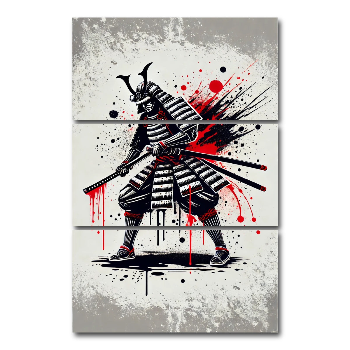 AUTO-MOCKUP WHITE | Samurai Seppuku | 3 Piece | Gallery Wrap Canvas | group=12x24_stacked