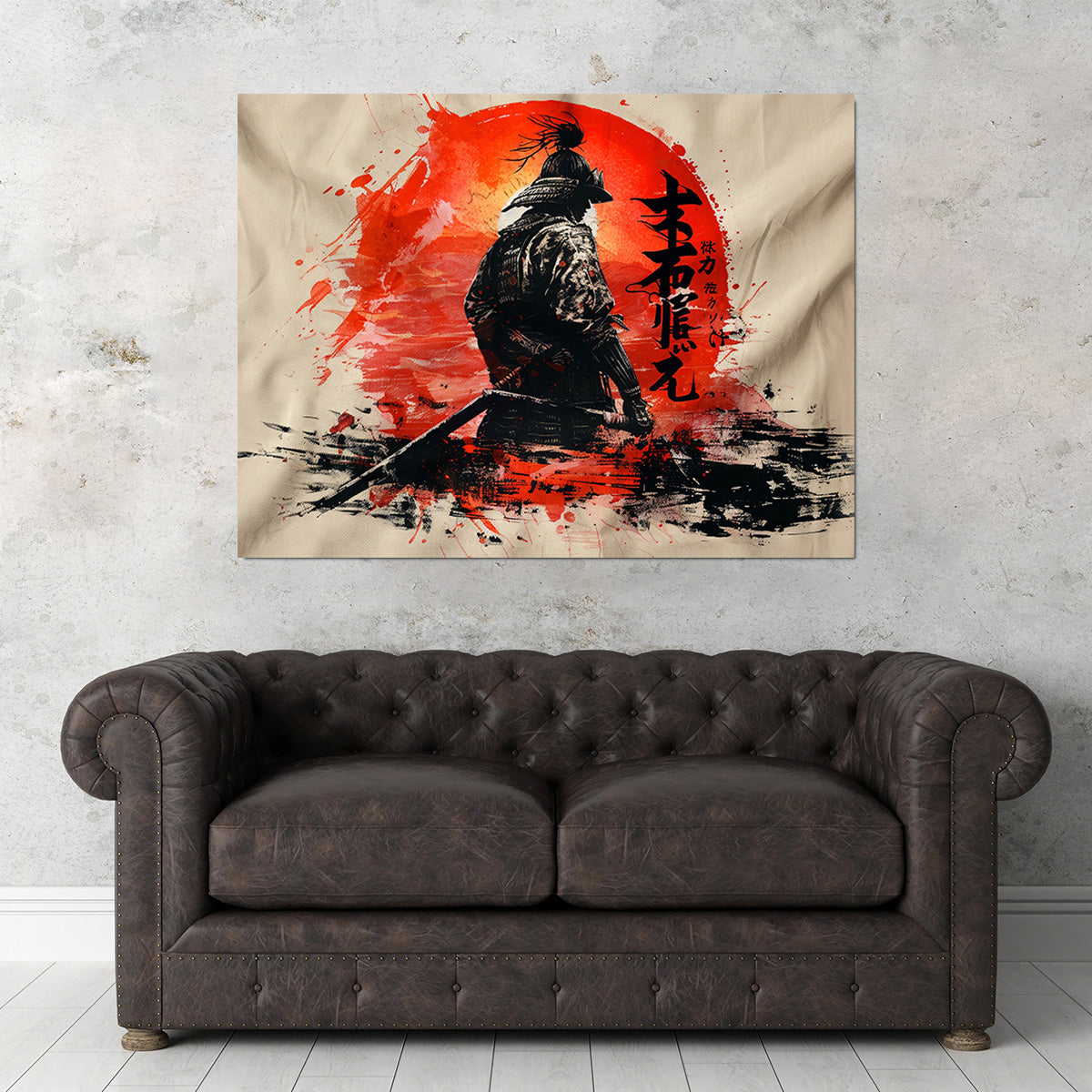 Samurai & Sun Wall Art