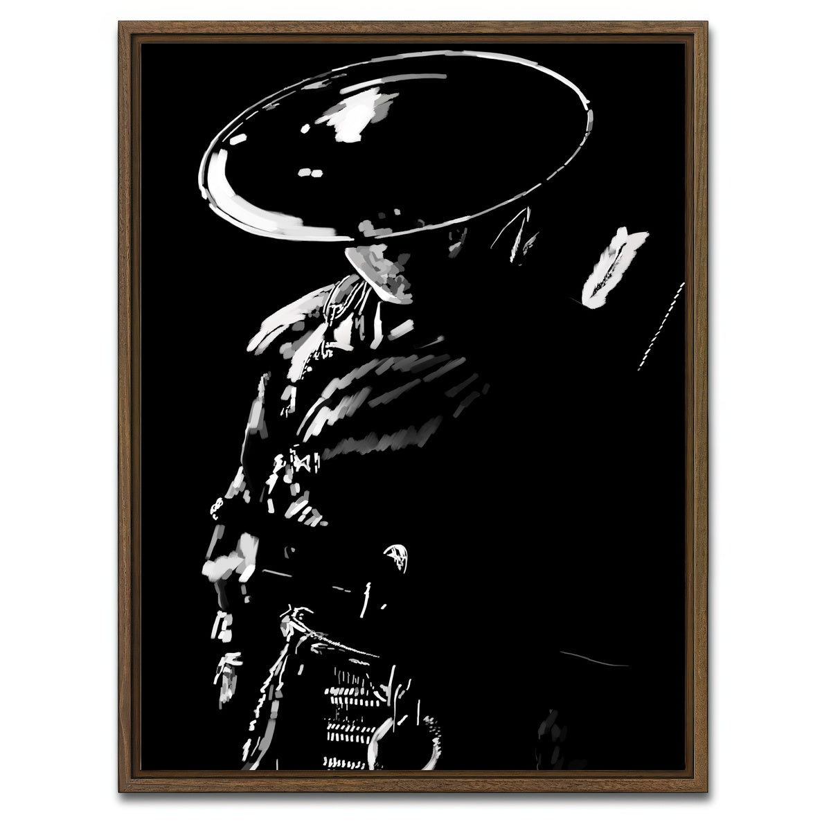 AUTO-MOCKUP WHITE | Samurai | 1 Piece | Walnut Framed Canvas | group=3x4