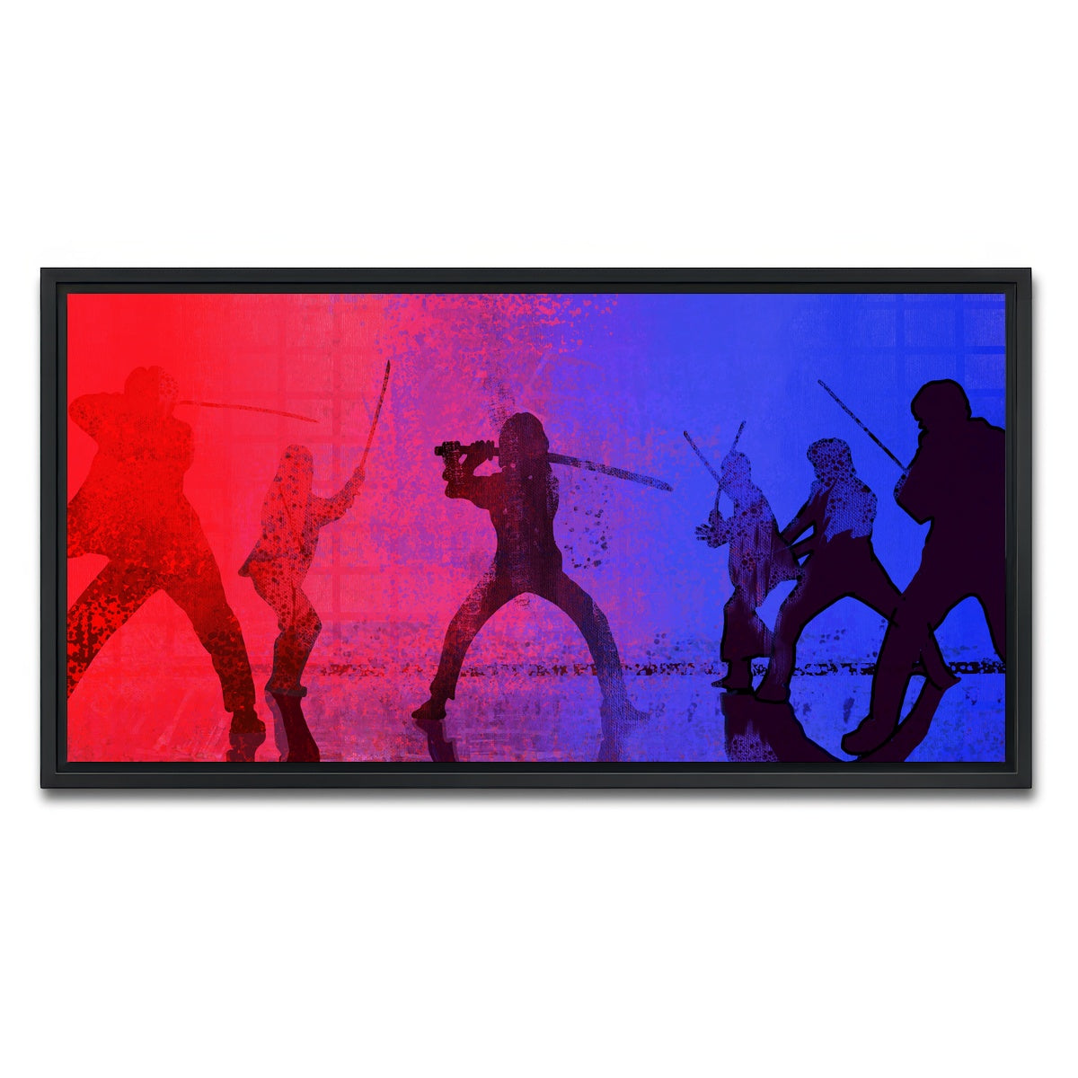 AUTO-MOCKUP WHITE | Samurai vs the Bride | 1 Piece | Black Framed Canvas | group=2x1