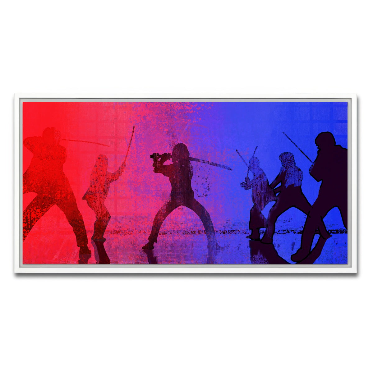 AUTO-MOCKUP WHITE | Samurai vs the Bride | 1 Piece | White Framed Canvas | group=2x1