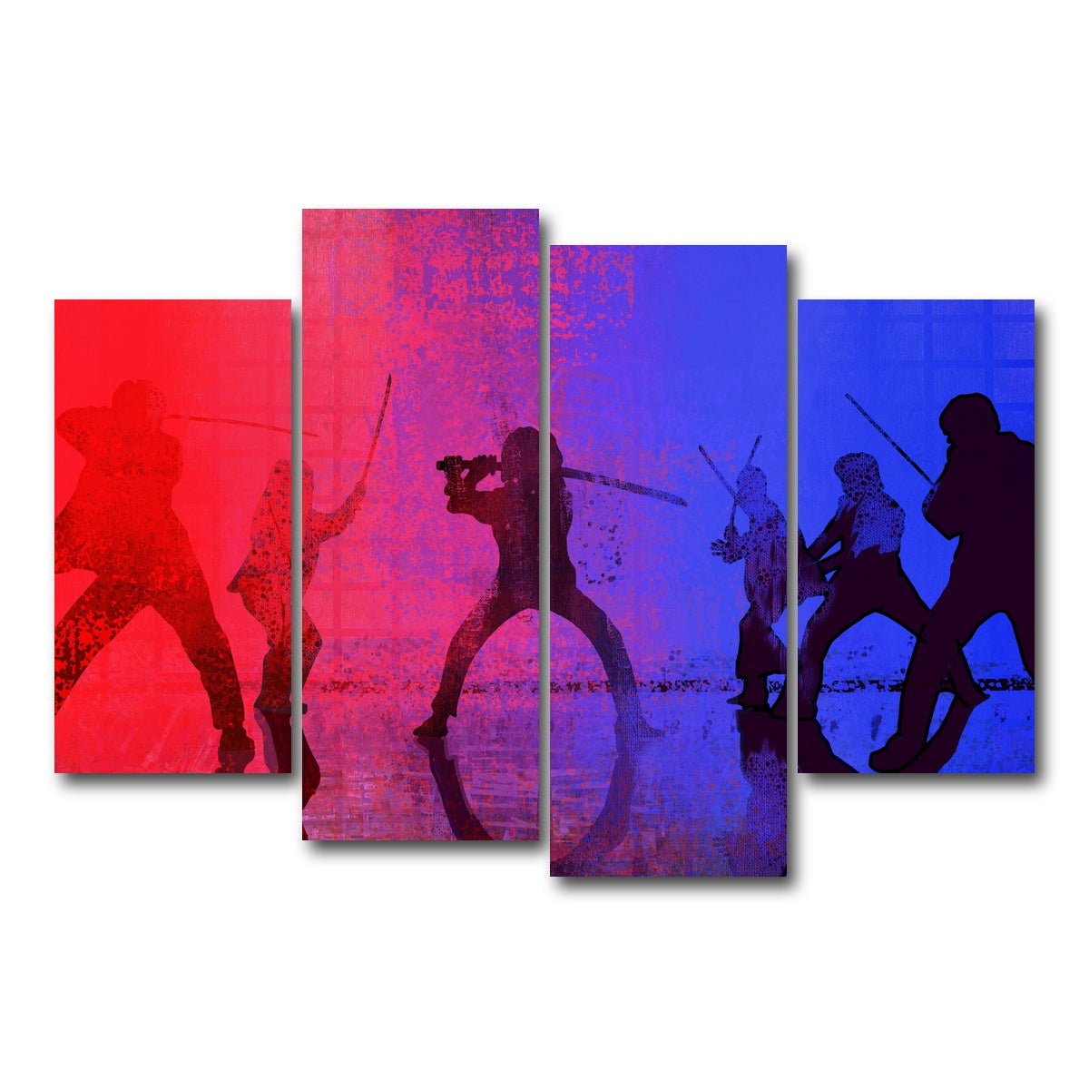 AUTO-MOCKUP WHITE | Samurai vs the Bride | 4 Piece | Gallery Wrap Canvas | group=4_short