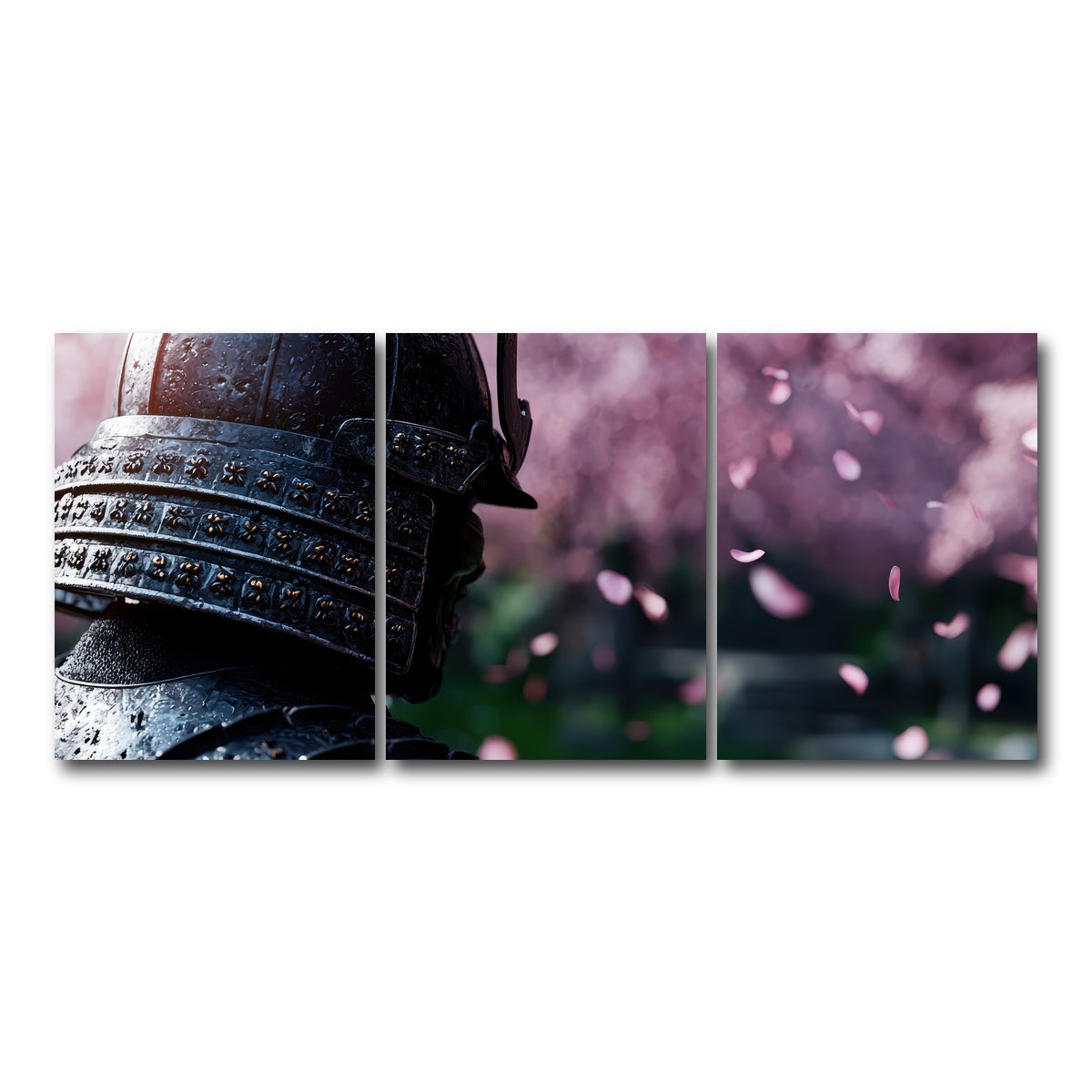 AUTO-MOCKUP WHITE | Samurai warrior helmet | 3 Piece | Gallery Wrap Canvas | group=18x24