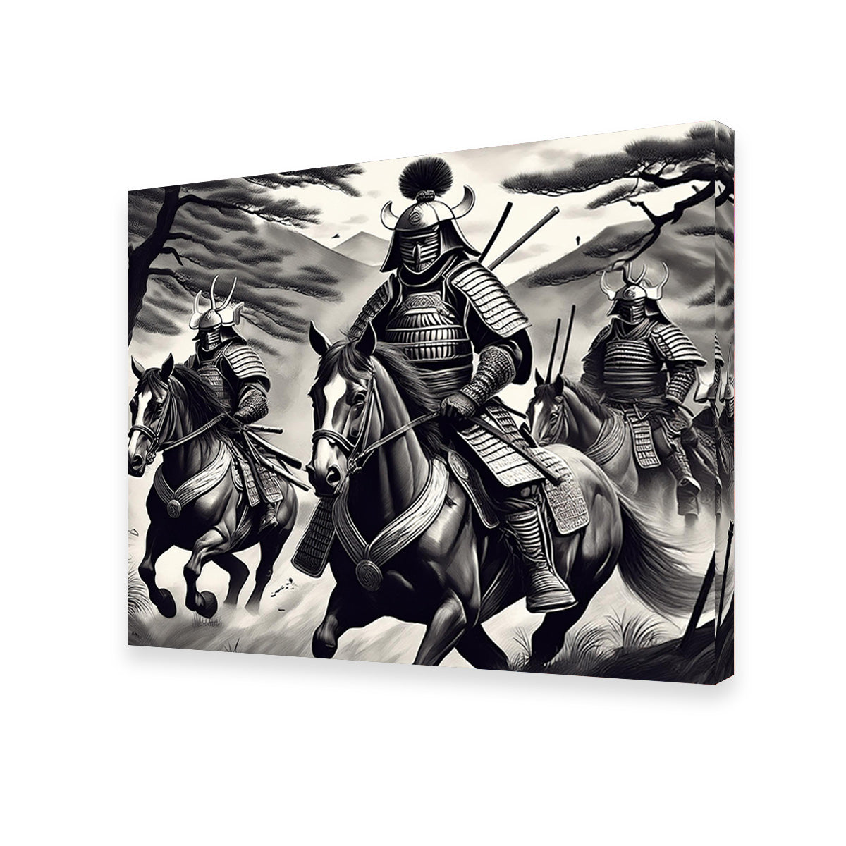 Samurai's Riding Horses Wall Art