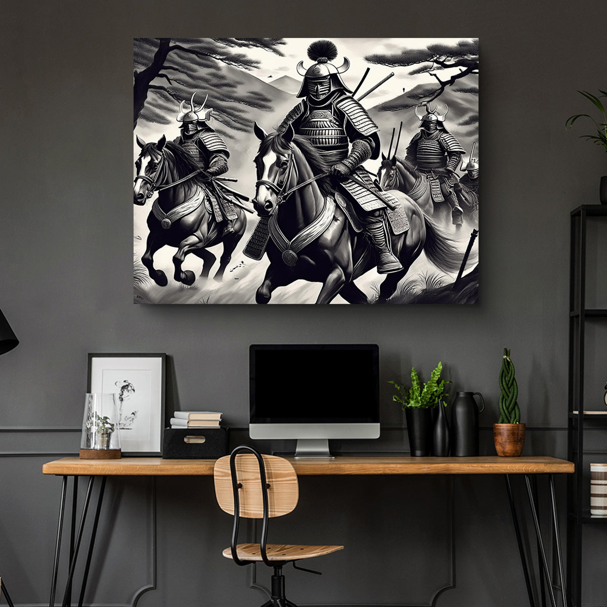 Samurai's Riding Horses Wall Art