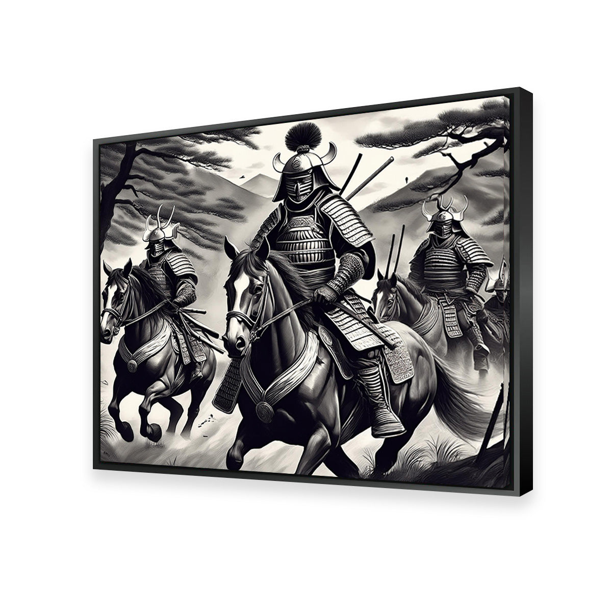 Samurai's Riding Horses Wall Art
