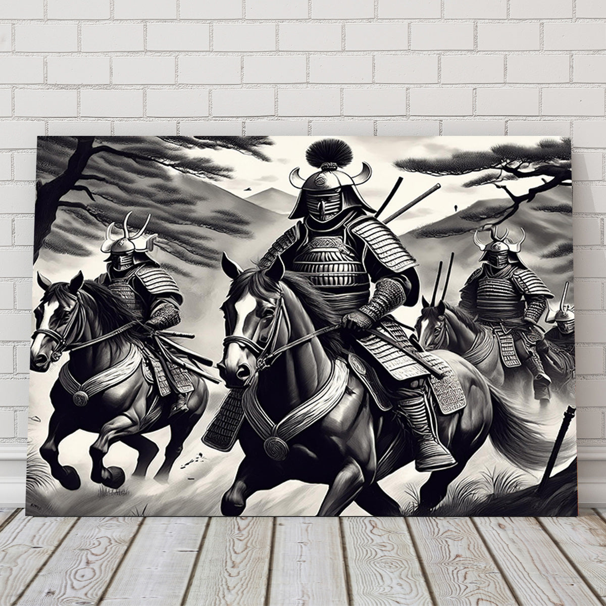 Samurai's Riding Horses Wall Art