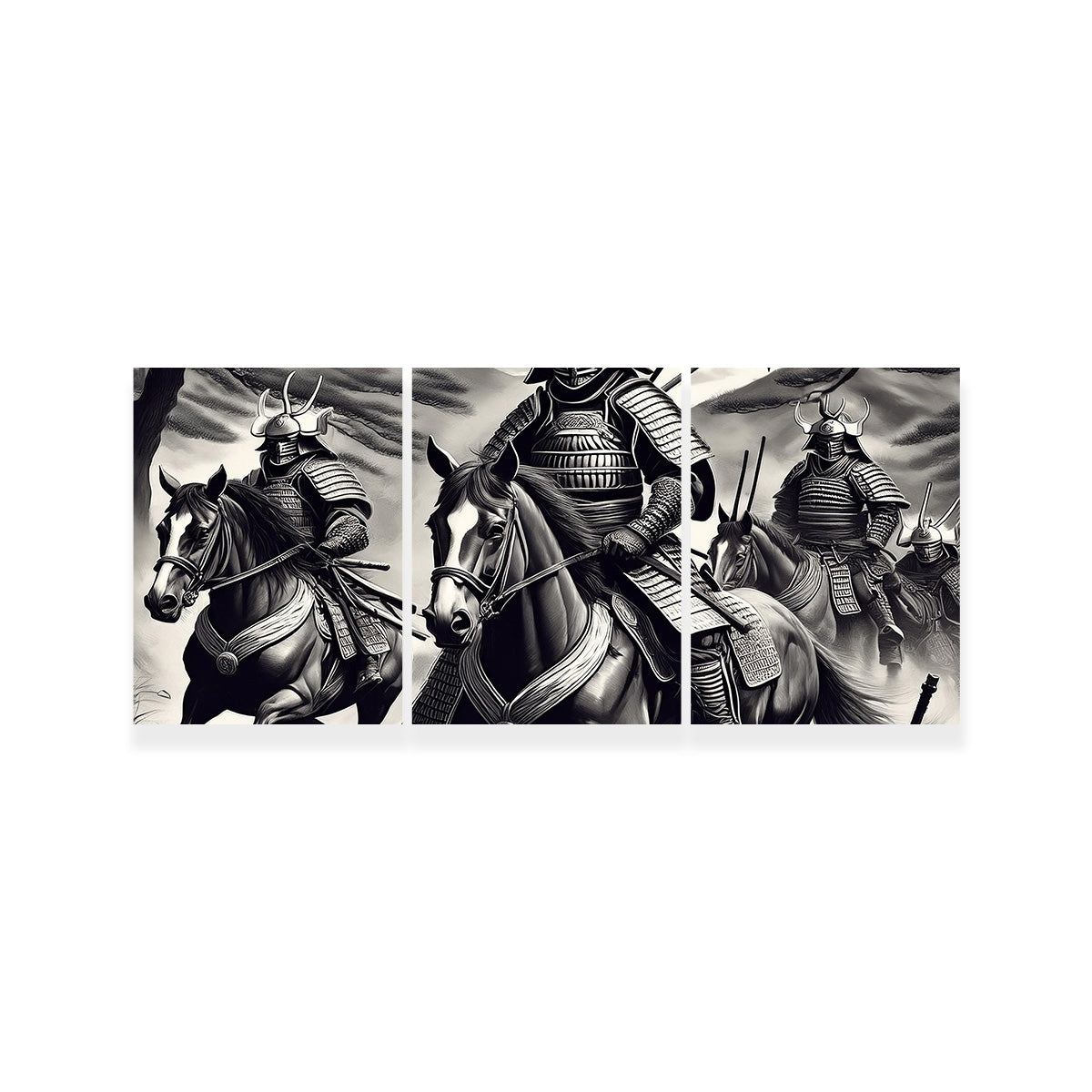 Samurai's Riding Horses Wall Art
