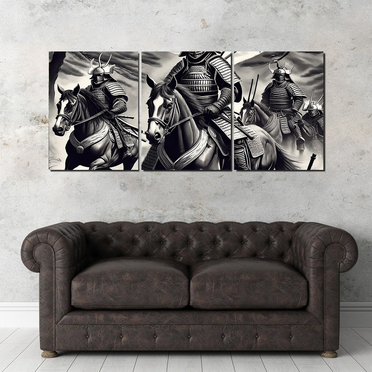 Samurai's Riding Horses Wall Art