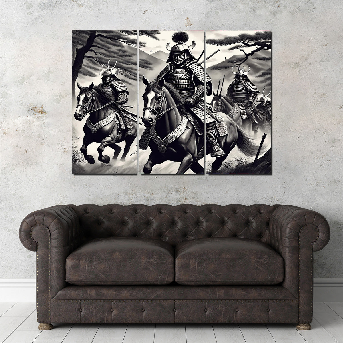Samurai's Riding Horses Wall Art
