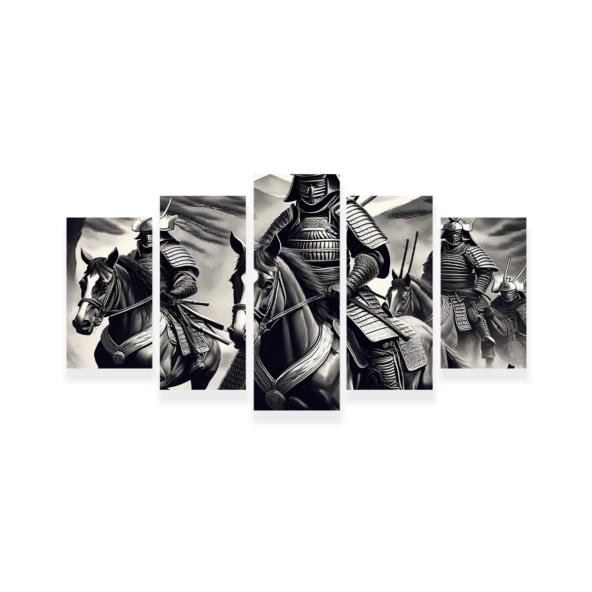 Samurai's Riding Horses Wall Art