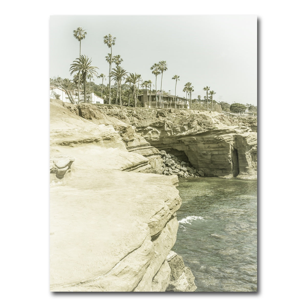 AUTO-MOCKUP WHITE | San Diego Sunset Cliffs | 1 Piece | Gallery Wrap Canvas | group=3x4