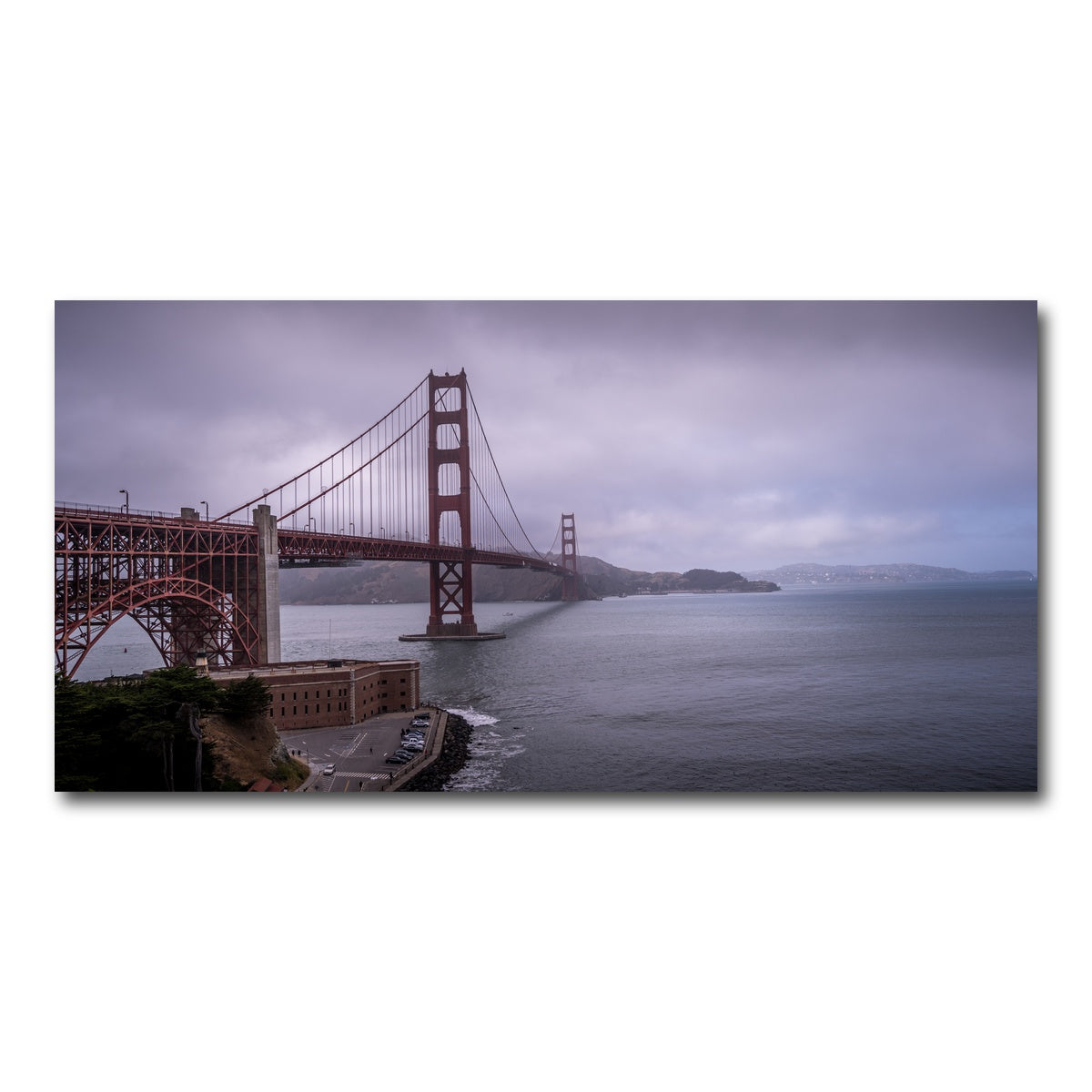AUTO-MOCKUP WHITE | San Fran Golden Gate | 1 Piece | Gallery Wrap Canvas | group=2x1