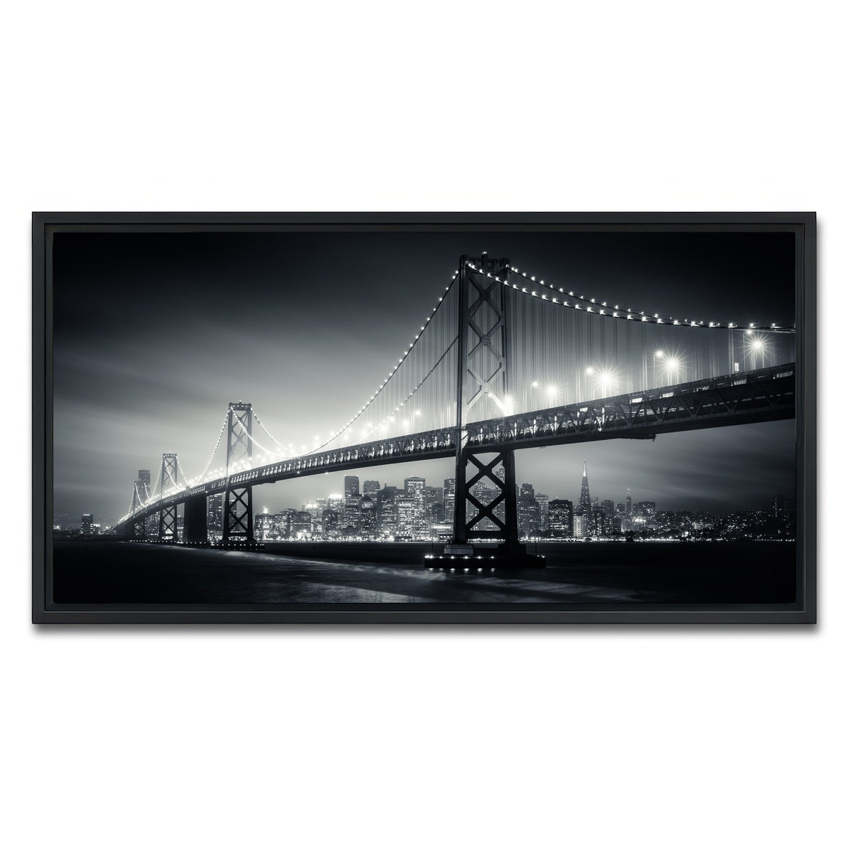 AUTO-MOCKUP WHITE | San Francisco Bay Canvas | 1 Piece | Black Framed Canvas | group=2x1