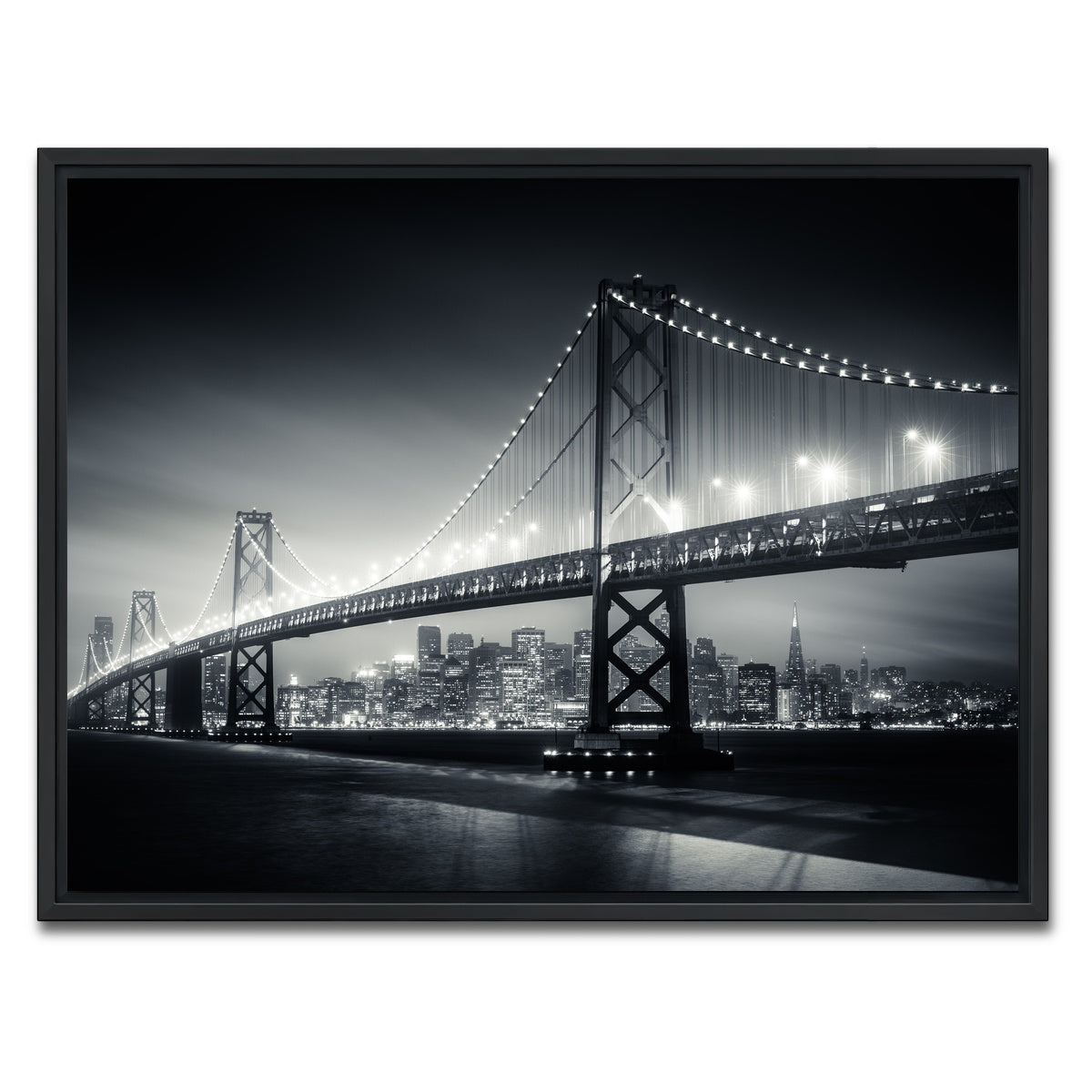 AUTO-MOCKUP WHITE | San Francisco Bay Canvas | 1 Piece | Black Framed Canvas | group=4x3