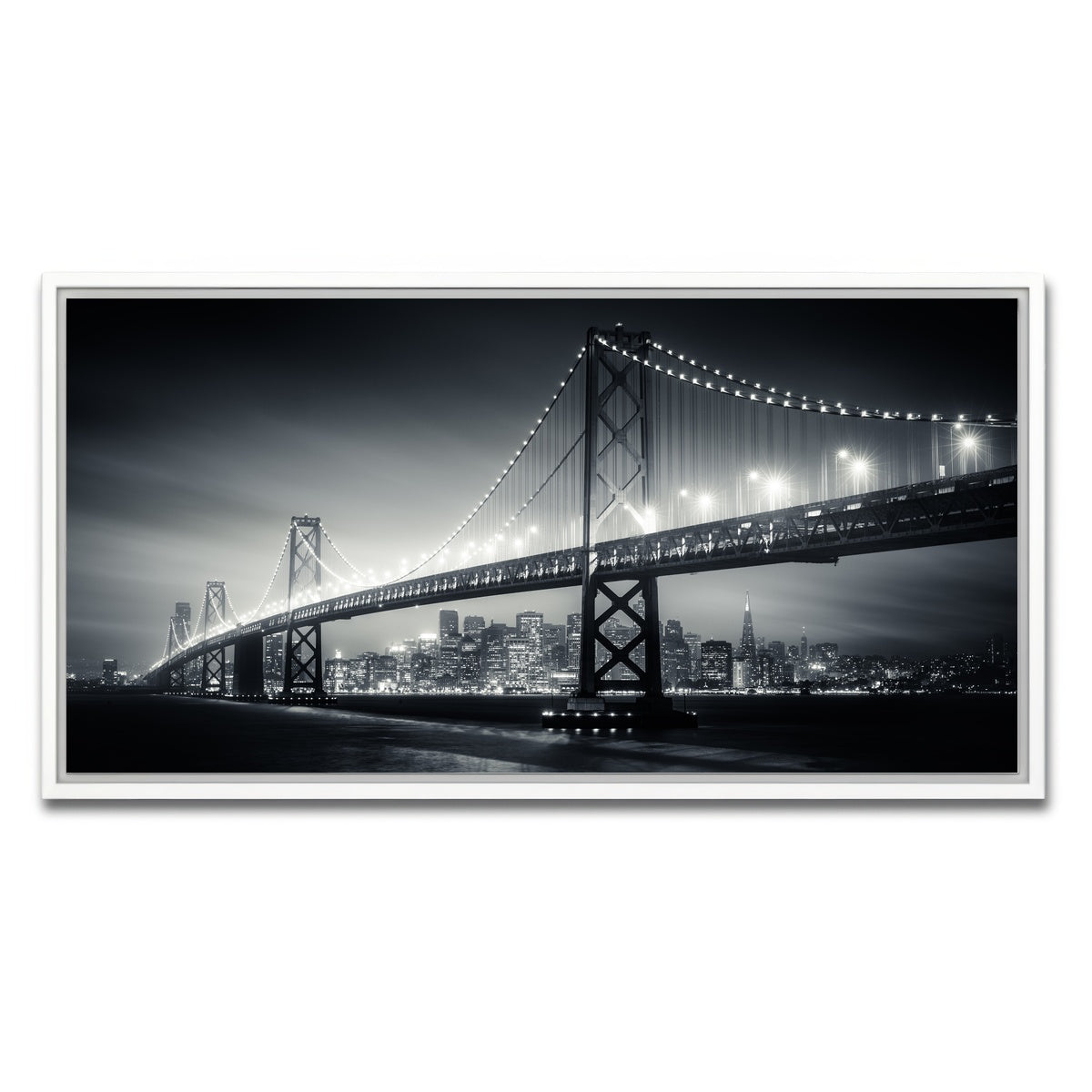 AUTO-MOCKUP WHITE | San Francisco Bay Canvas | 1 Piece | White Framed Canvas | group=2x1