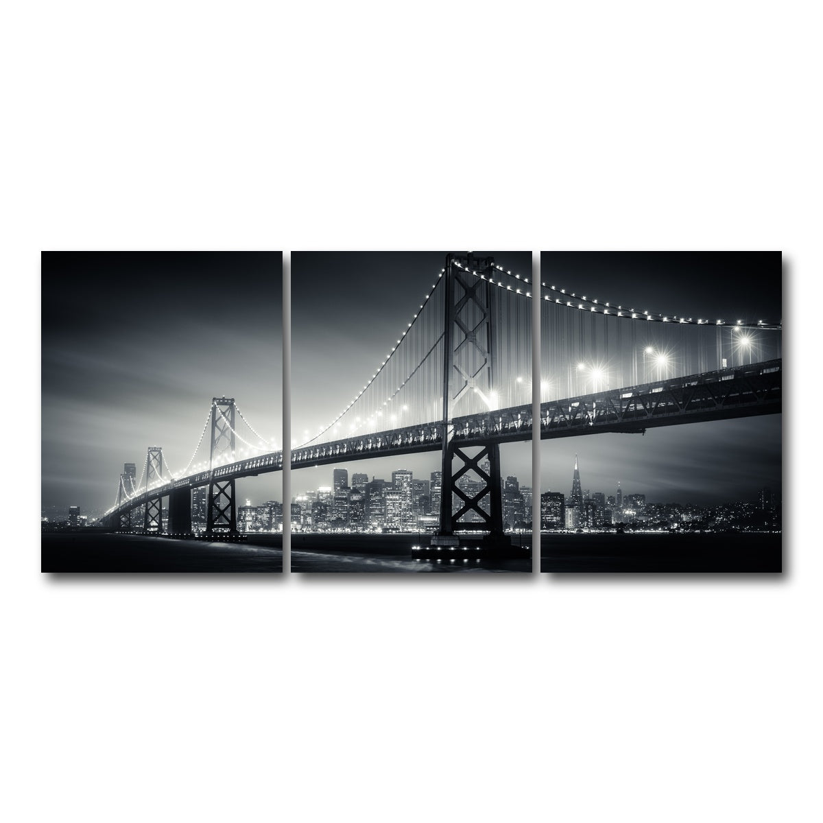 AUTO-MOCKUP WHITE | San Francisco Bay Canvas | 3 Piece | Gallery Wrap Canvas | group=18x24