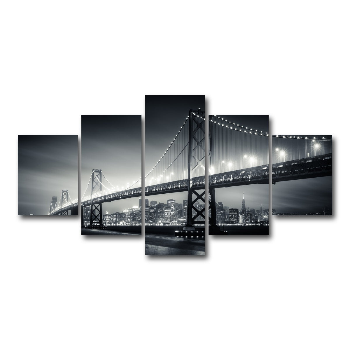 AUTO-MOCKUP WHITE | San Francisco Bay Canvas | 5 Piece | Gallery Wrap Canvas | group=5_short