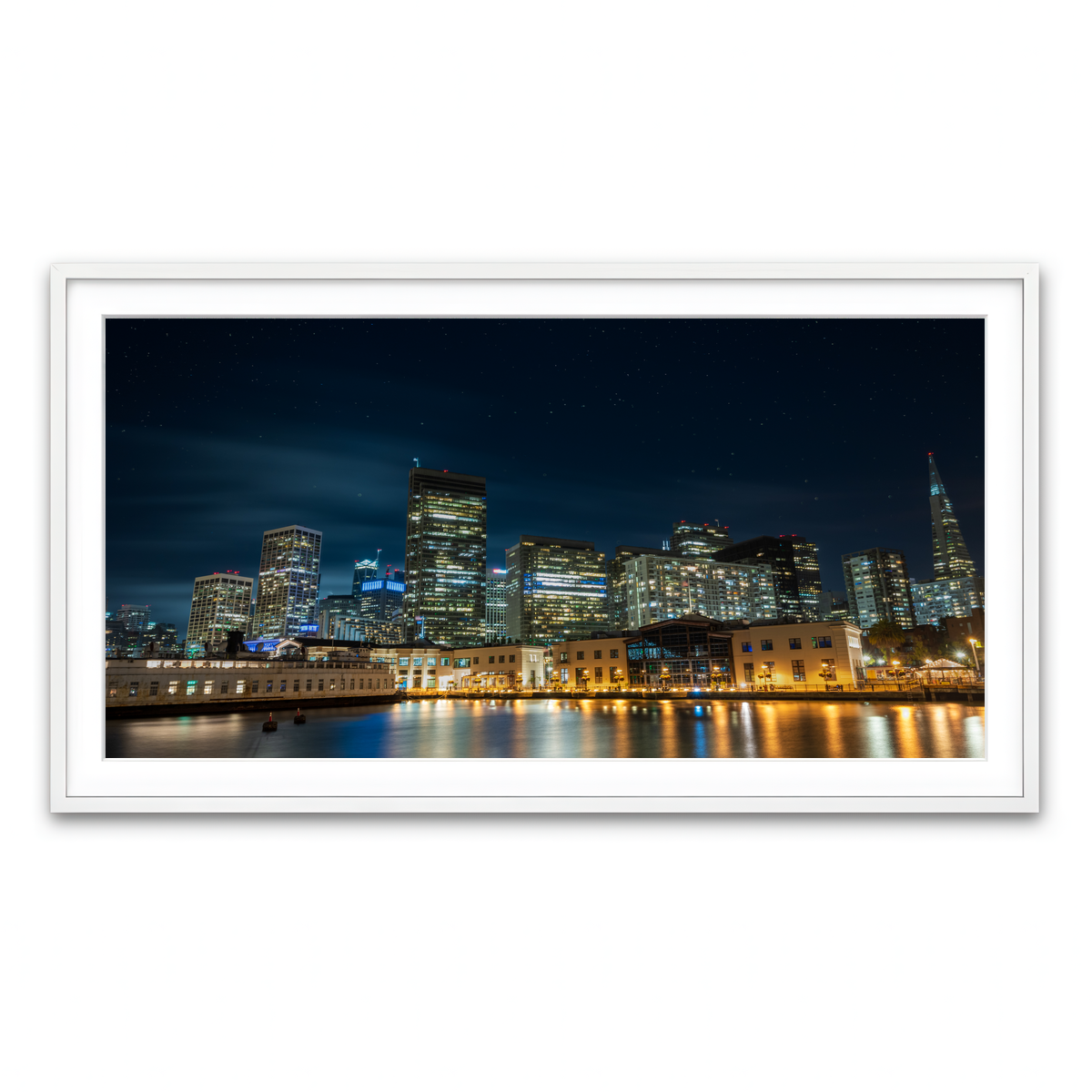 Framed Print 2x1 White