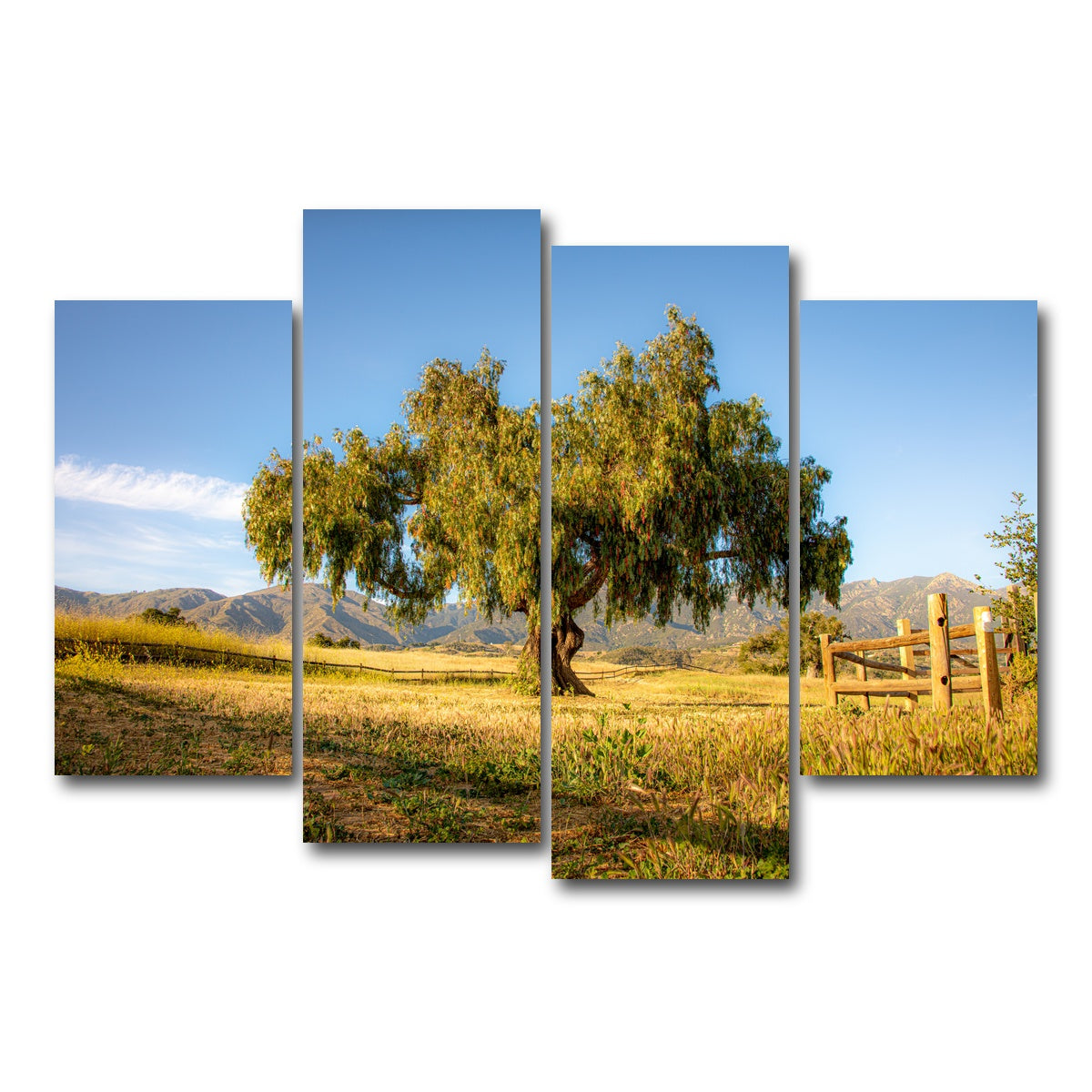 AUTO-MOCKUP WHITE | San Marcos Foothills | 4 Piece | Gallery Wrap Canvas | group=4_short