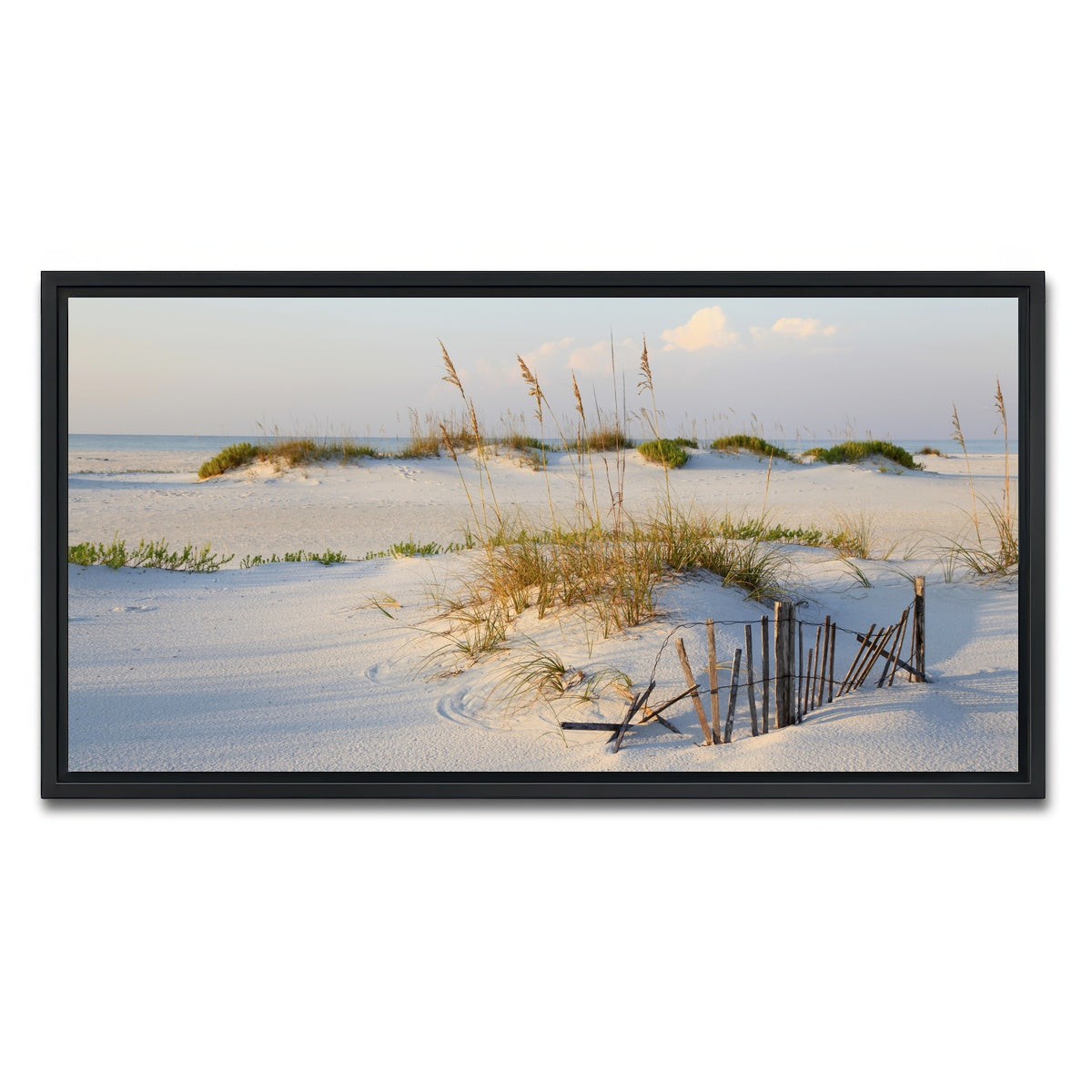 AUTO-MOCKUP WHITE | Sand Dunes and Sea Oats | 1 Piece | Black Framed Canvas | group=2x1