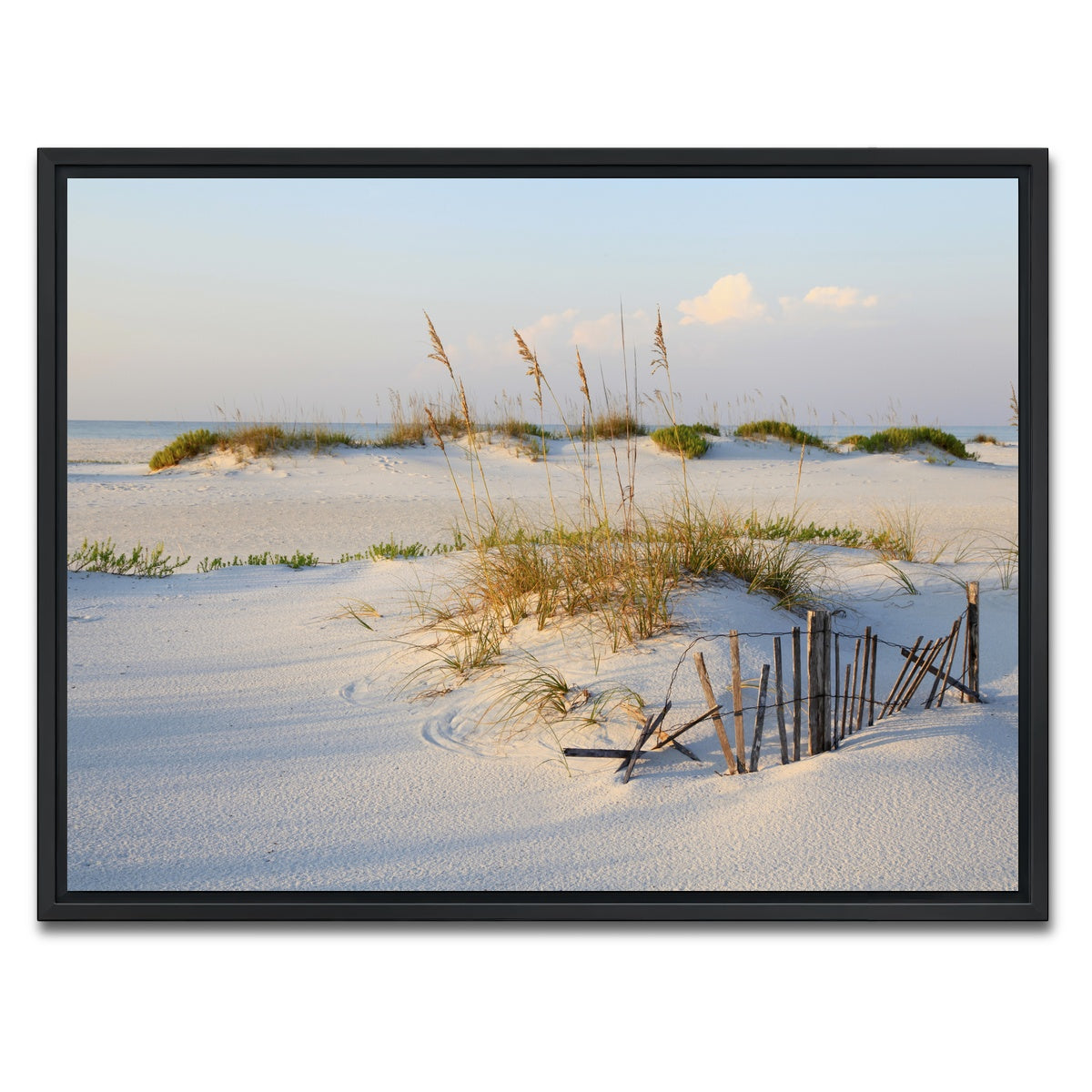 AUTO-MOCKUP WHITE | Sand Dunes and Sea Oats | 1 Piece | Black Framed Canvas | group=4x3
