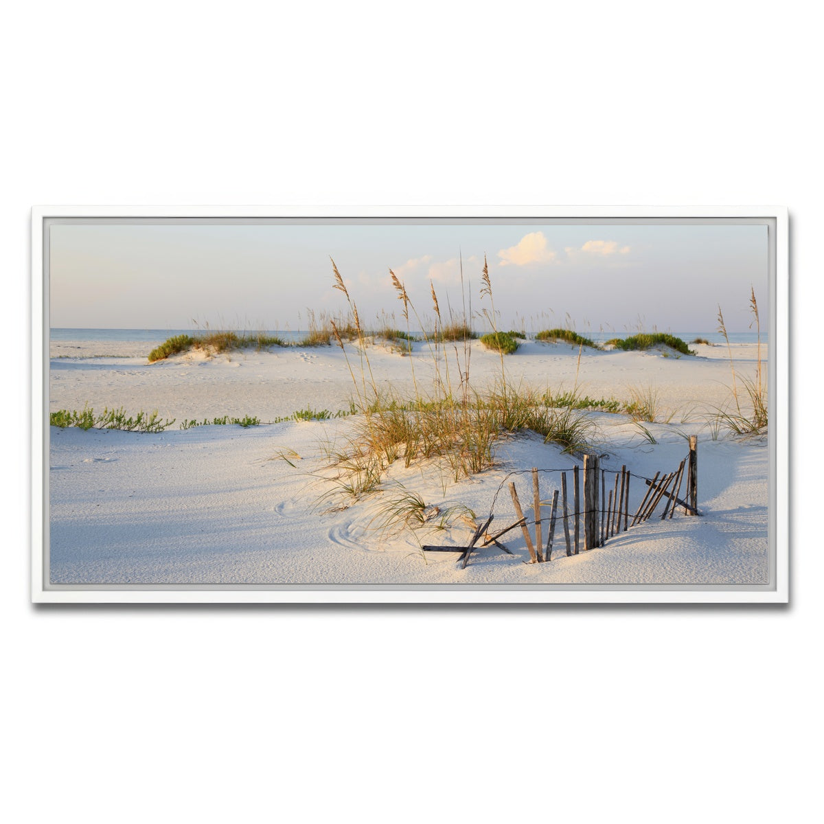 AUTO-MOCKUP WHITE | Sand Dunes and Sea Oats | 1 Piece | White Framed Canvas | group=2x1