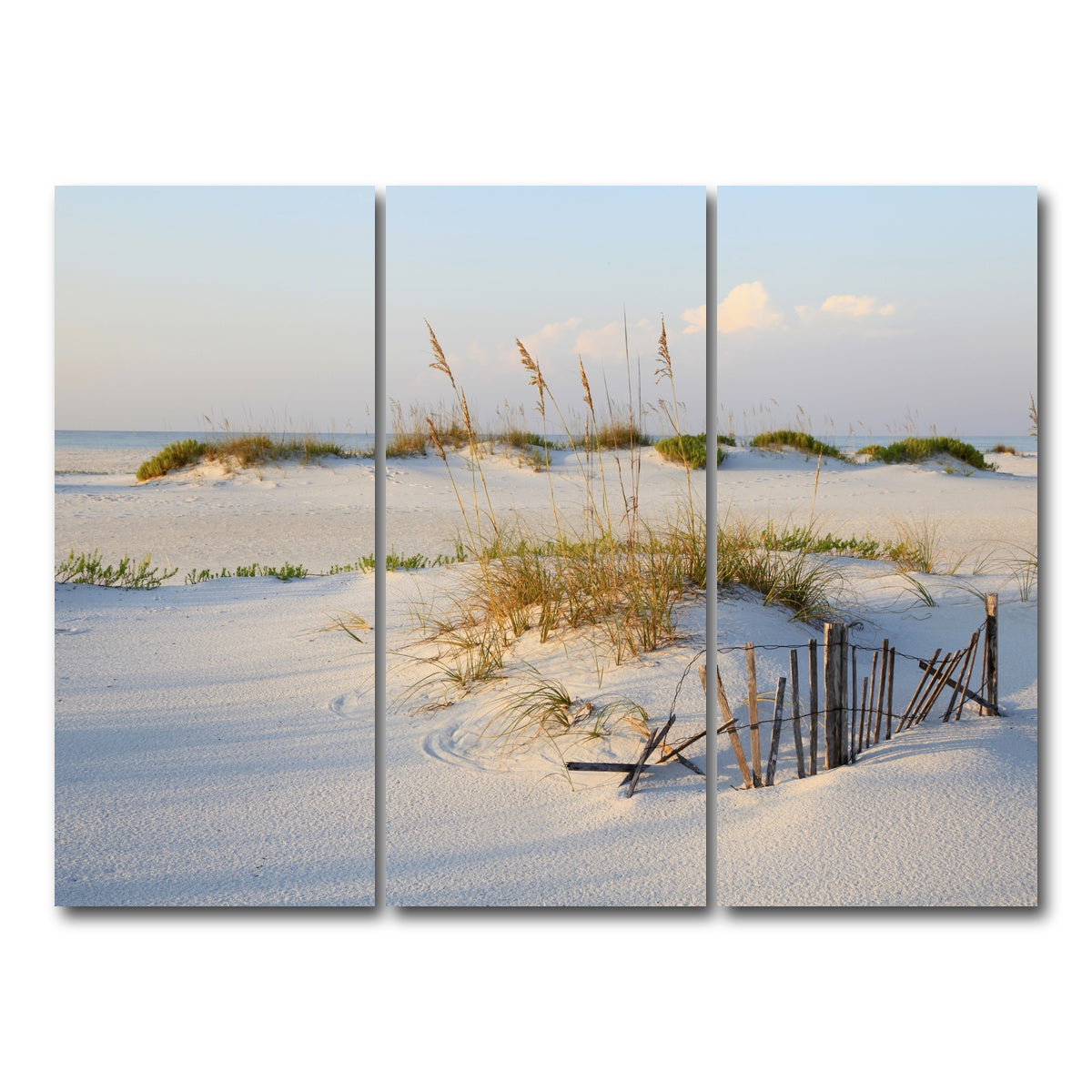 AUTO-MOCKUP WHITE | Sand Dunes and Sea Oats | 3 Piece | Gallery Wrap Canvas | group=8x18