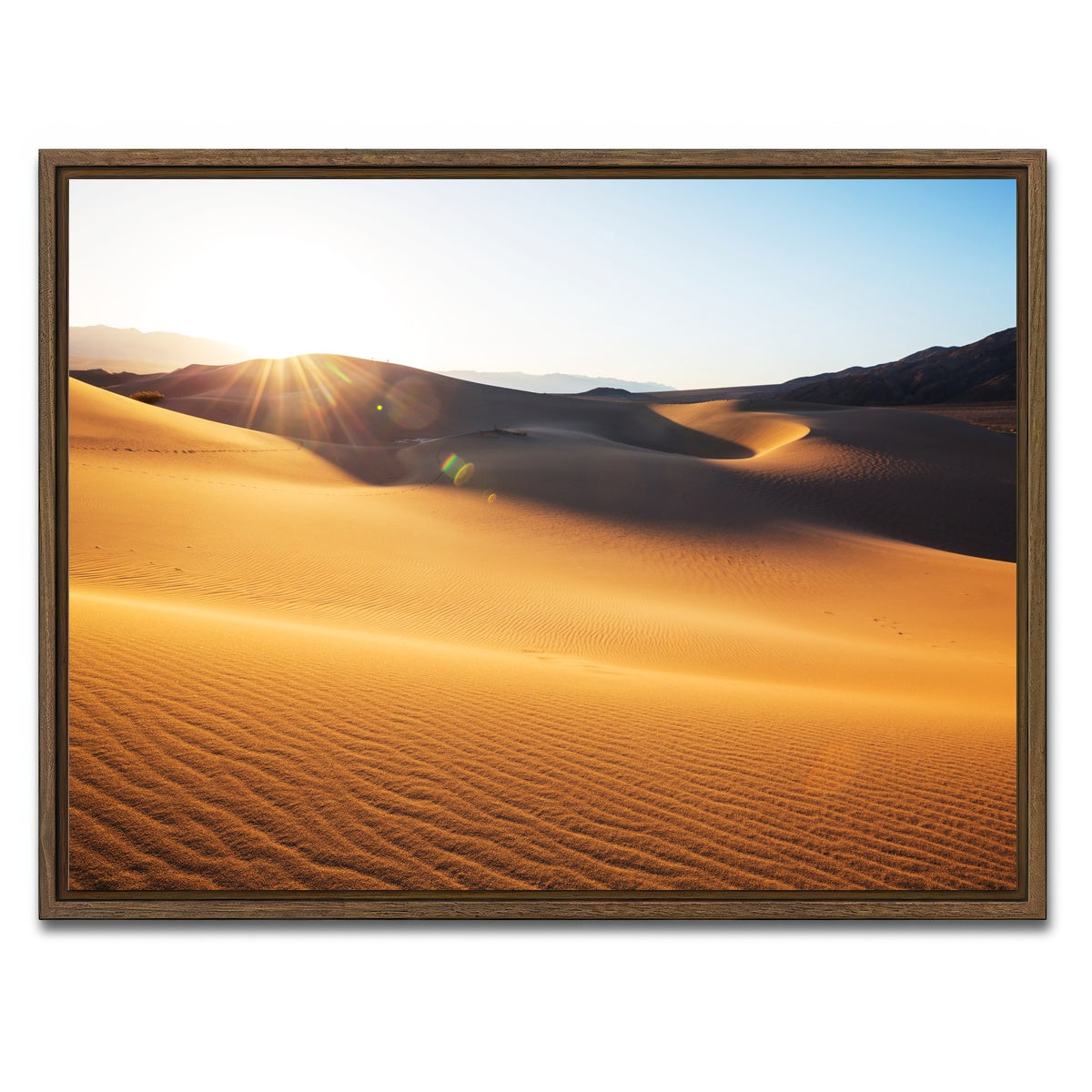 AUTO-MOCKUP WHITE | Sand dunes in Death Valley | 1 Piece | Walnut Framed Canvas | group=4x3