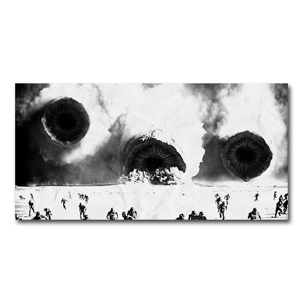 AUTO-MOCKUP WHITE | Sandworms - Dune Grayscale | 1 Piece | Gallery Wrap Canvas | group=2x1
