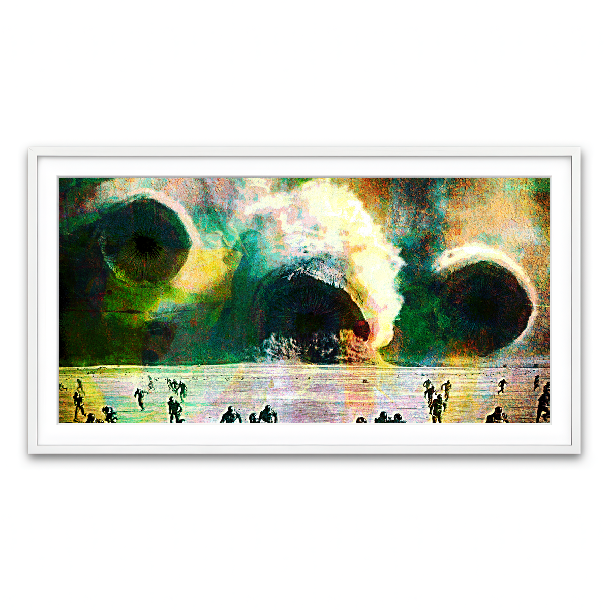 Framed Print 2x1 White