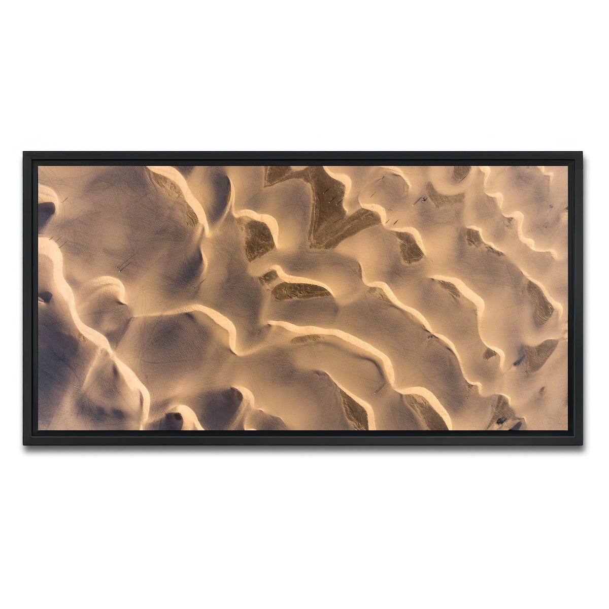 AUTO-MOCKUP WHITE | Sandy Waves | 1 Piece | Black Framed Canvas | group=2x1