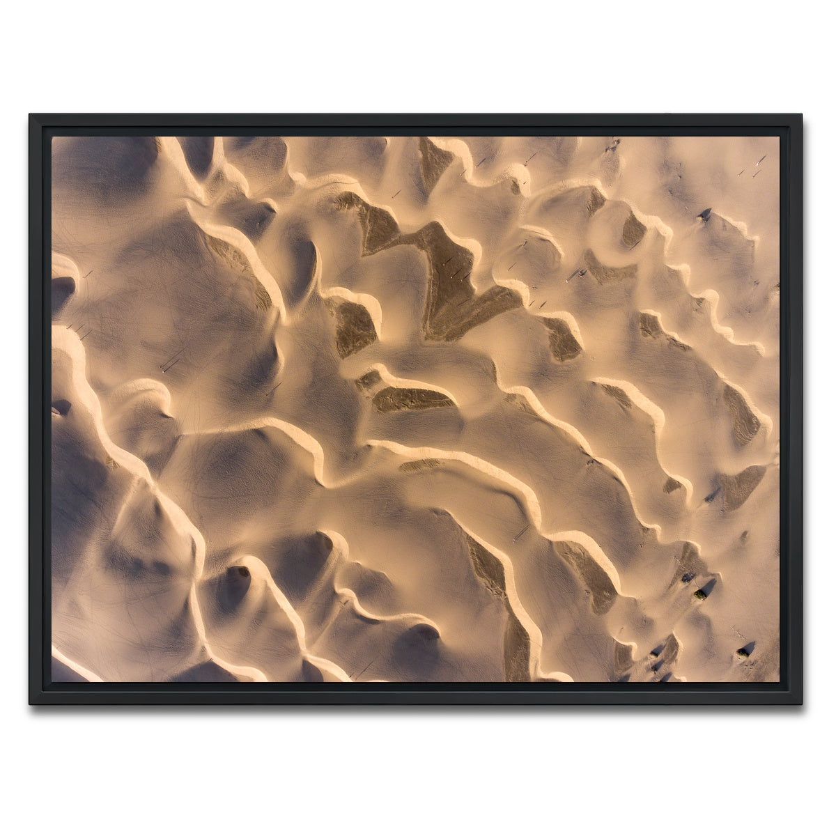 AUTO-MOCKUP WHITE | Sandy Waves | 1 Piece | Black Framed Canvas | group=4x3