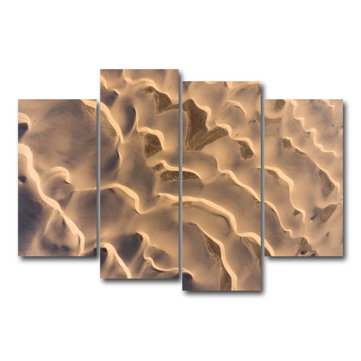 AUTO-MOCKUP WHITE | Sandy Waves | 4 Piece | Gallery Wrap Canvas | group=4_short