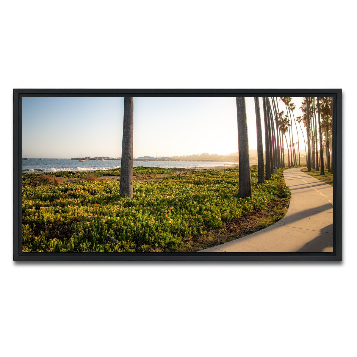 AUTO-MOCKUP WHITE | Santa Barbara Bike Path | 1 Piece | Black Framed Canvas | group=2x1