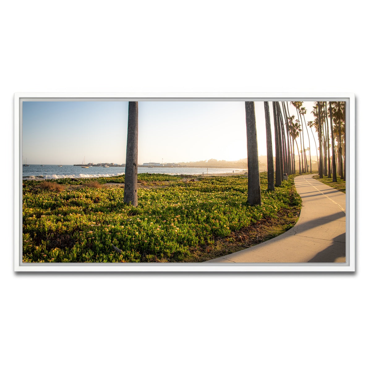 AUTO-MOCKUP WHITE | Santa Barbara Bike Path | 1 Piece | White Framed Canvas | group=2x1