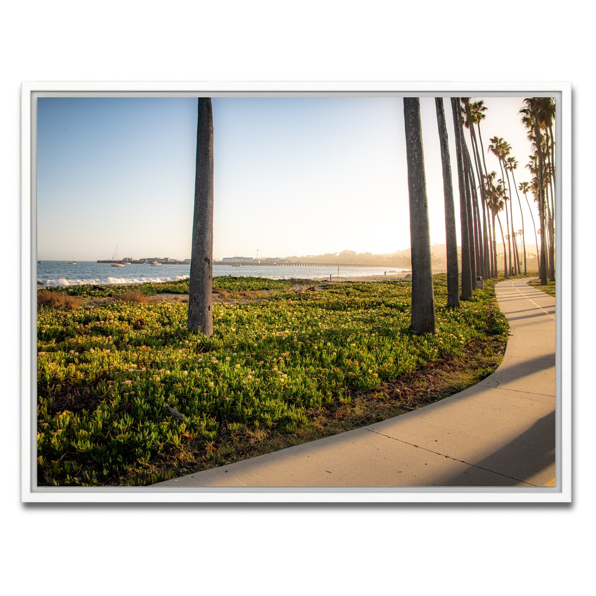 AUTO-MOCKUP WHITE | Santa Barbara Bike Path | 1 Piece | White Framed Canvas | group=4x3