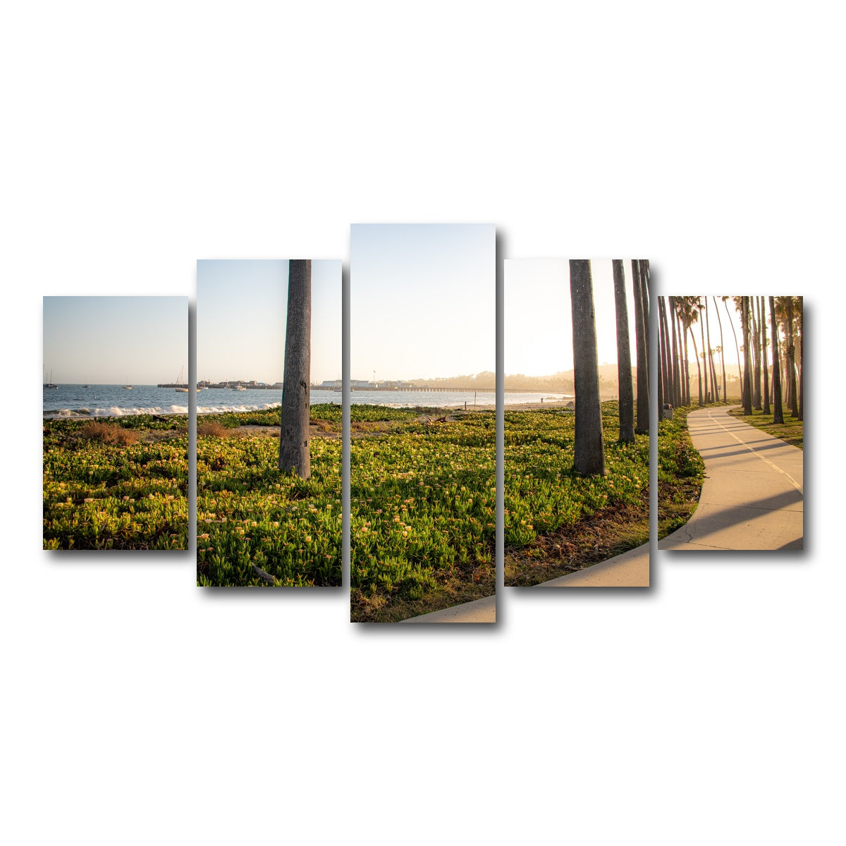 AUTO-MOCKUP WHITE | Santa Barbara Bike Path | 5 Piece | Gallery Wrap Canvas | group=5_normal