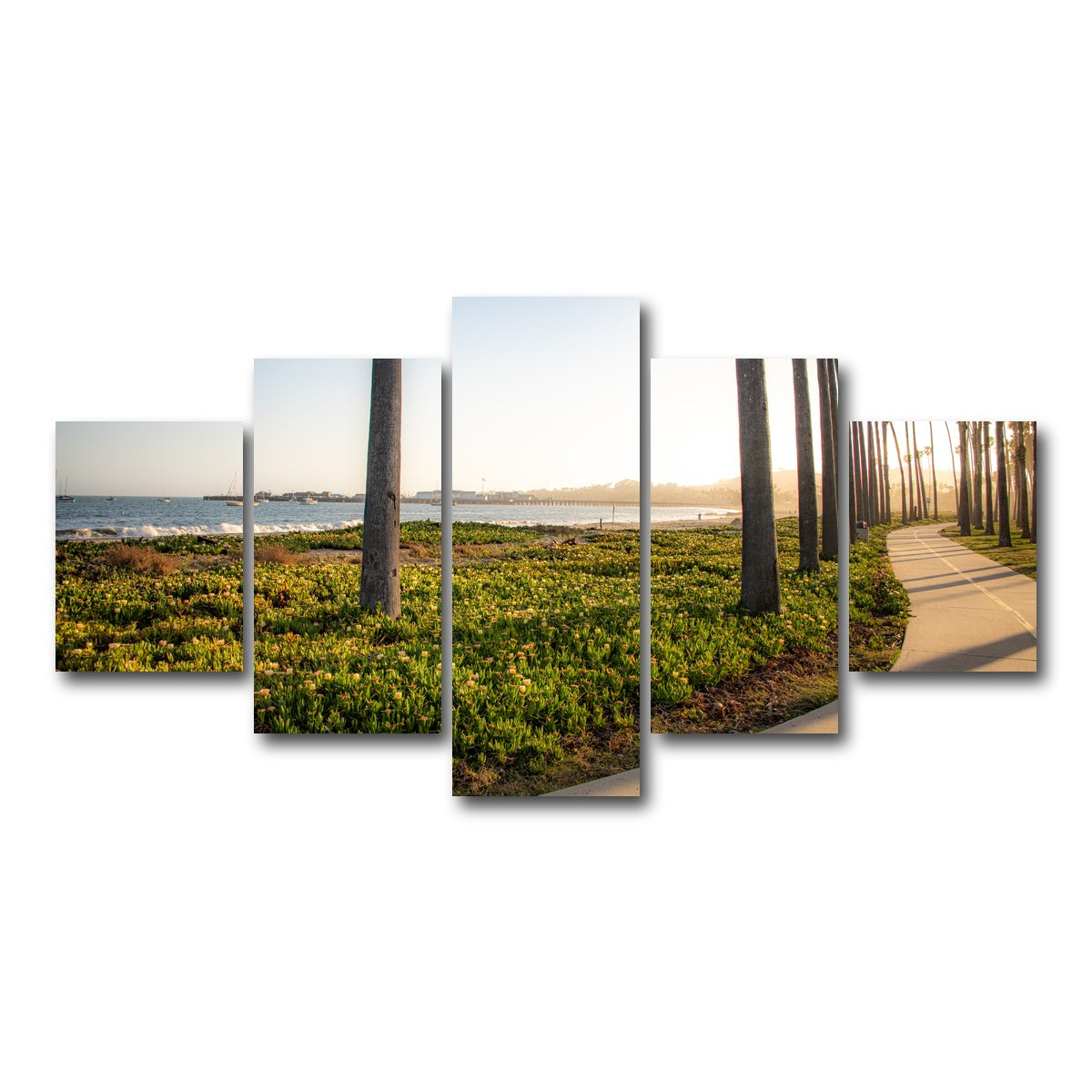 AUTO-MOCKUP WHITE | Santa Barbara Bike Path | 5 Piece | Gallery Wrap Canvas | group=5_short