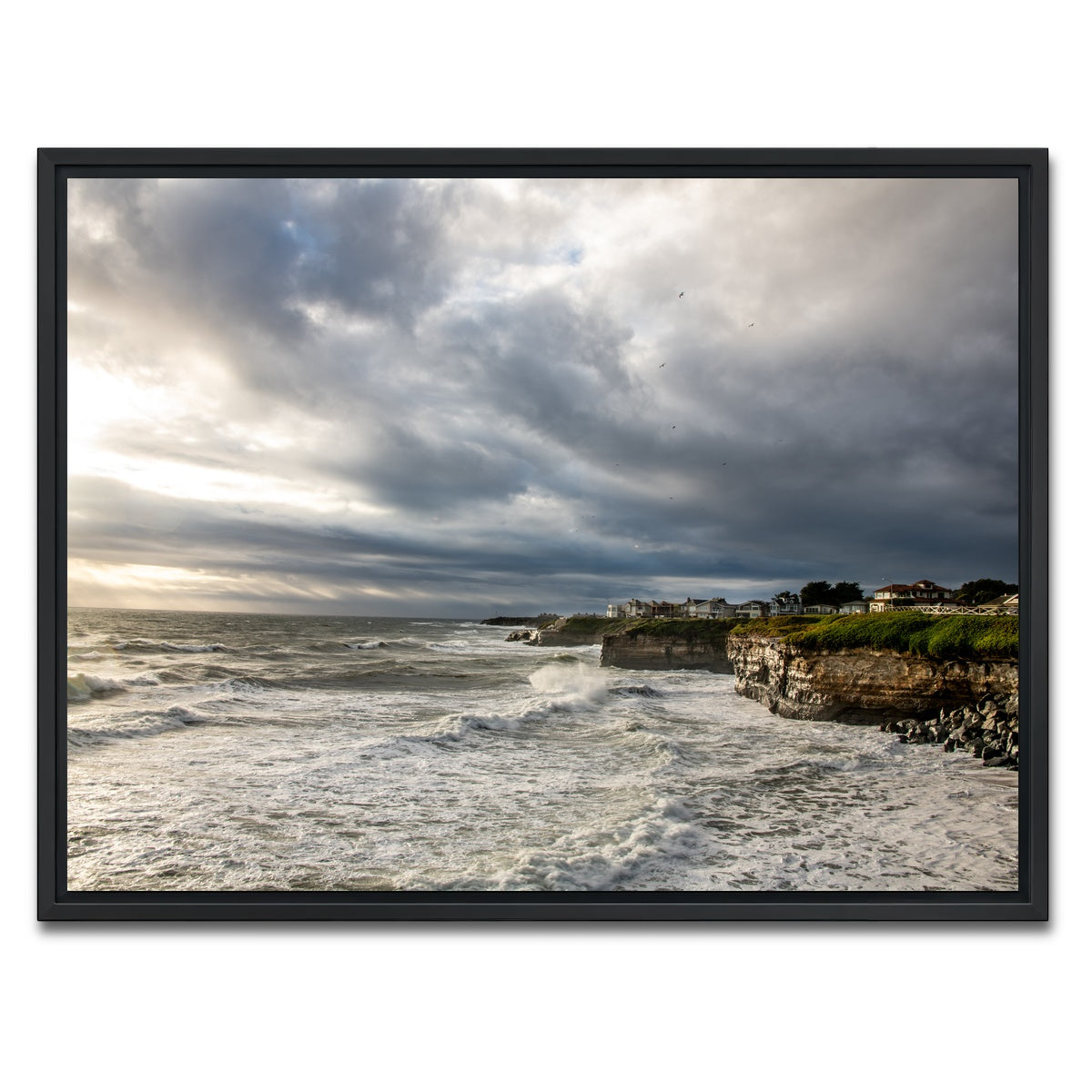 AUTO-MOCKUP WHITE | Santa Cruz Sunset | 1 Piece | Black Framed Canvas | group=4x3