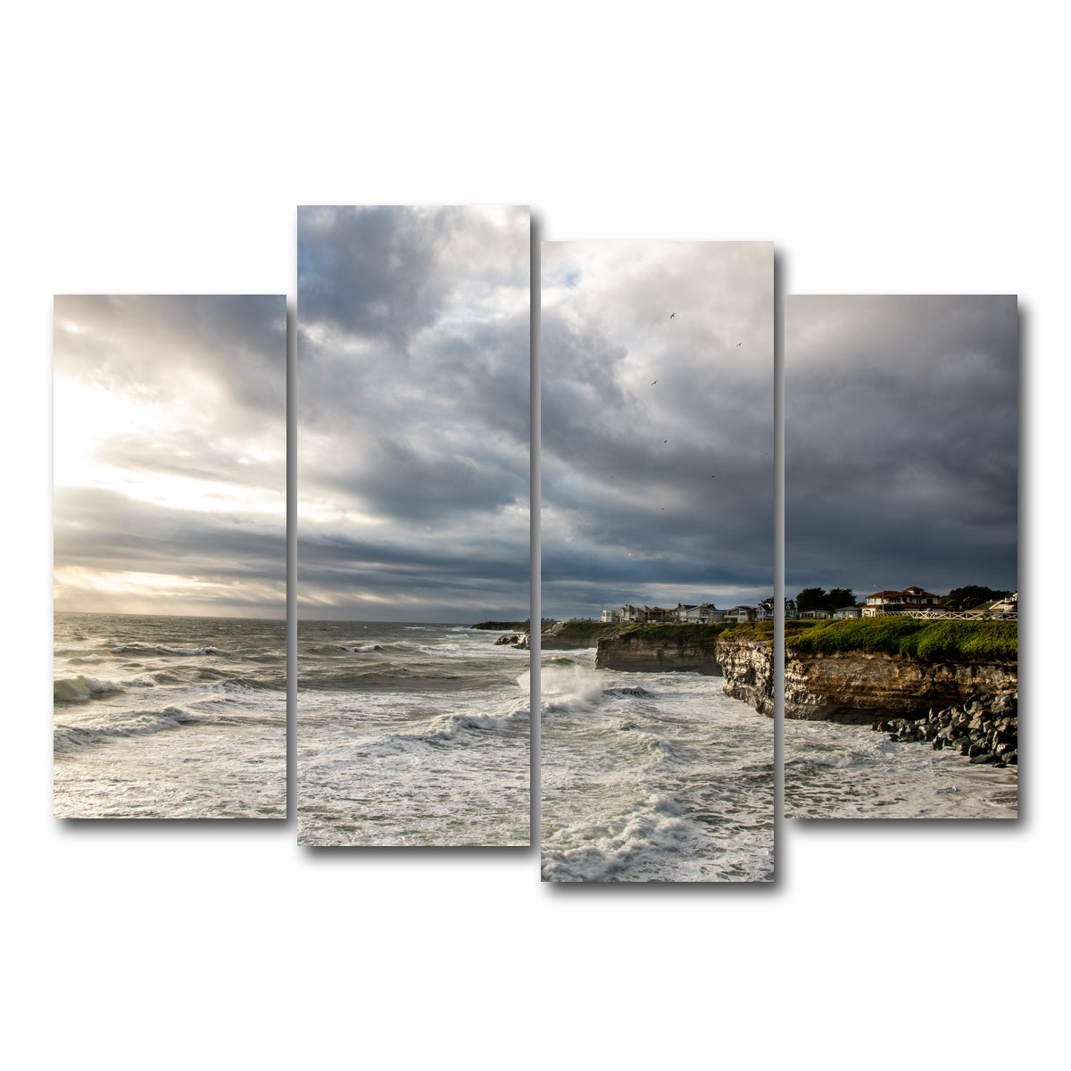 AUTO-MOCKUP WHITE | Santa Cruz Sunset | 4 Piece | Gallery Wrap Canvas | group=4_normal