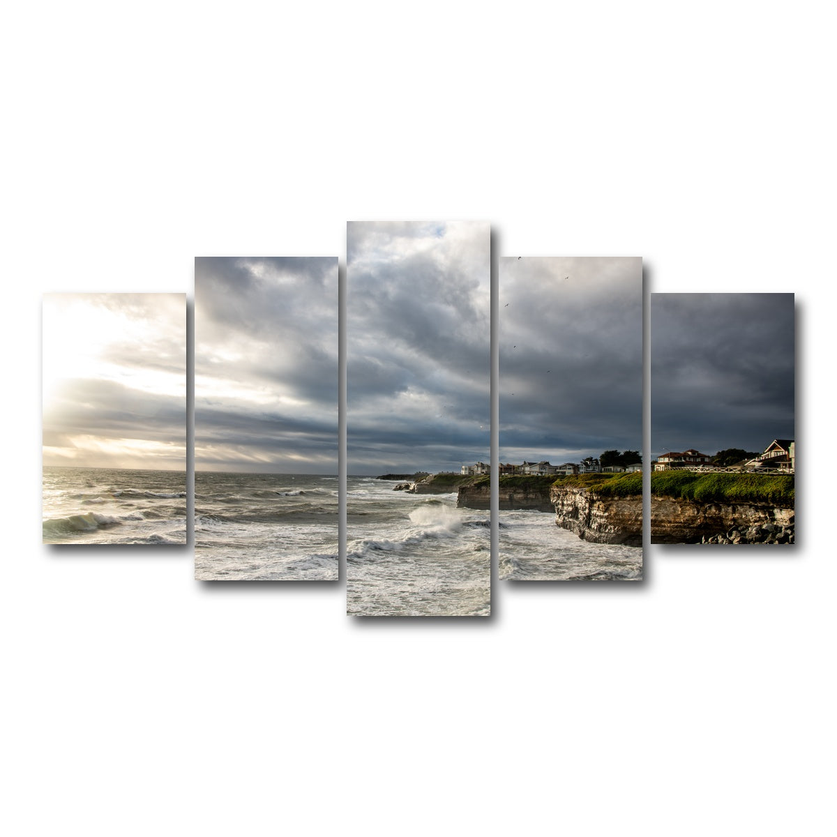 AUTO-MOCKUP WHITE | Santa Cruz Sunset | 5 Piece | Gallery Wrap Canvas | group=5_normal